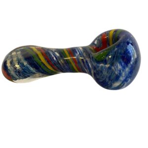 4" HAND PIPE BLUE RASTA