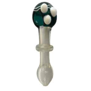 4.5" HAND PIPE GREEN & CLEAR