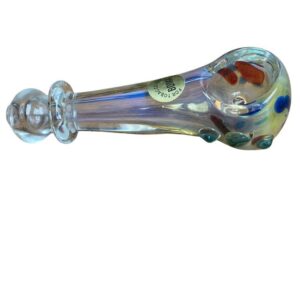 4" HAND PIPE CLEAR WITH DOTS