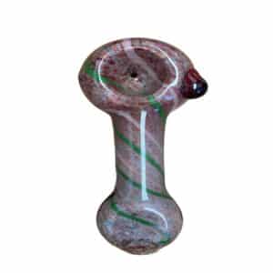 3.5" HAND PIPE PURPLE & BLUE DOTS