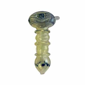 4.9" HAND PIPE CLEAR & BLUE