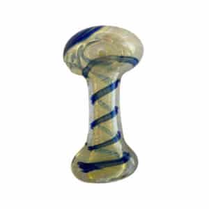 3.5" HAND PIPE YELLOW & BLUE CANDY