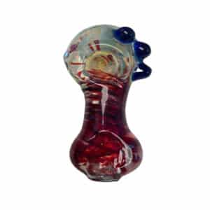 3.5" HAND PIPE SILVER FUMED GLASS