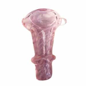 4" HAND PIPE PINK GLASS