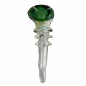 6" HAND PIPE GREEN & CLEAR