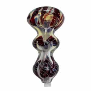 4.2" HAND PIPE SILVER FUMED GLASS