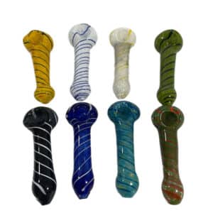4.3" HAND PIPE BLUE & WHITE