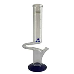 18.5" WATER PIPE CLEAR & BLUE