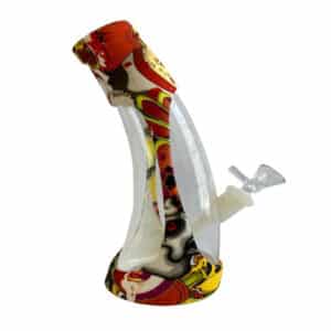 9" SILICONE WATER PIPE SKULL & CLOWN ASSORTED COLORS & DESIGNS