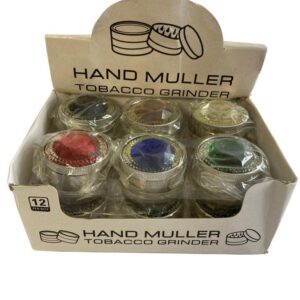 PACK OF 12 GEM GRINDERS 2" x 12 - ASSORTED COLORS
