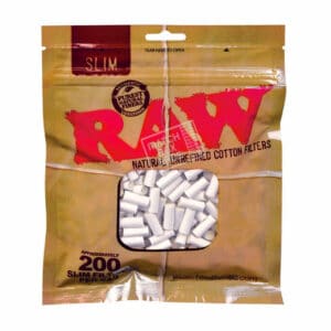 RAW NATURAL UNREFINED COTTON FILTERS x 200