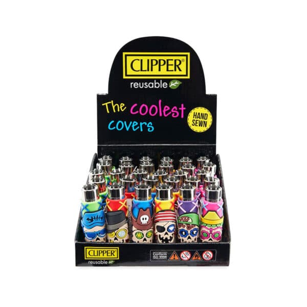 CLIPPER LIGHTER DISPLAY wholesale distributor pop skulls 89190
