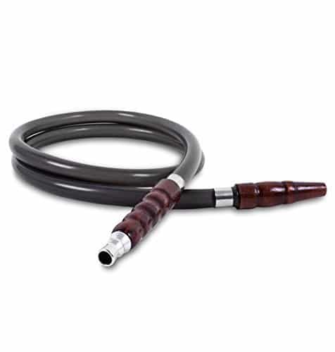 74" SAHARA SMOKE SILICONE HOOKAH HOSE WITH WOODEN HANDLE