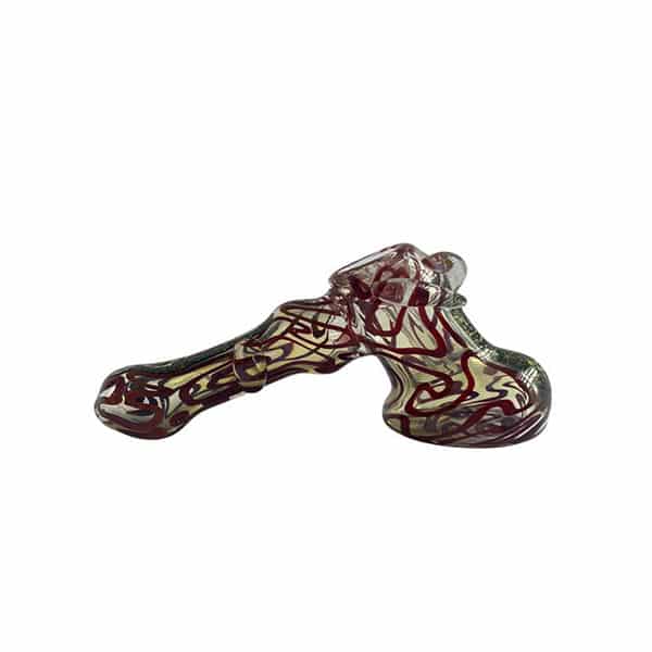 5" BUBBLER DICHROIC BLACK LINE HAMMER
