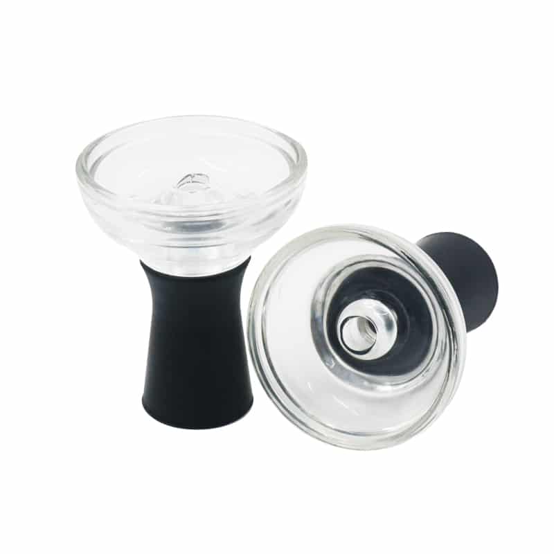 ZEBRA SILICONE GLASS FUNNEL HOOKAH BOWL