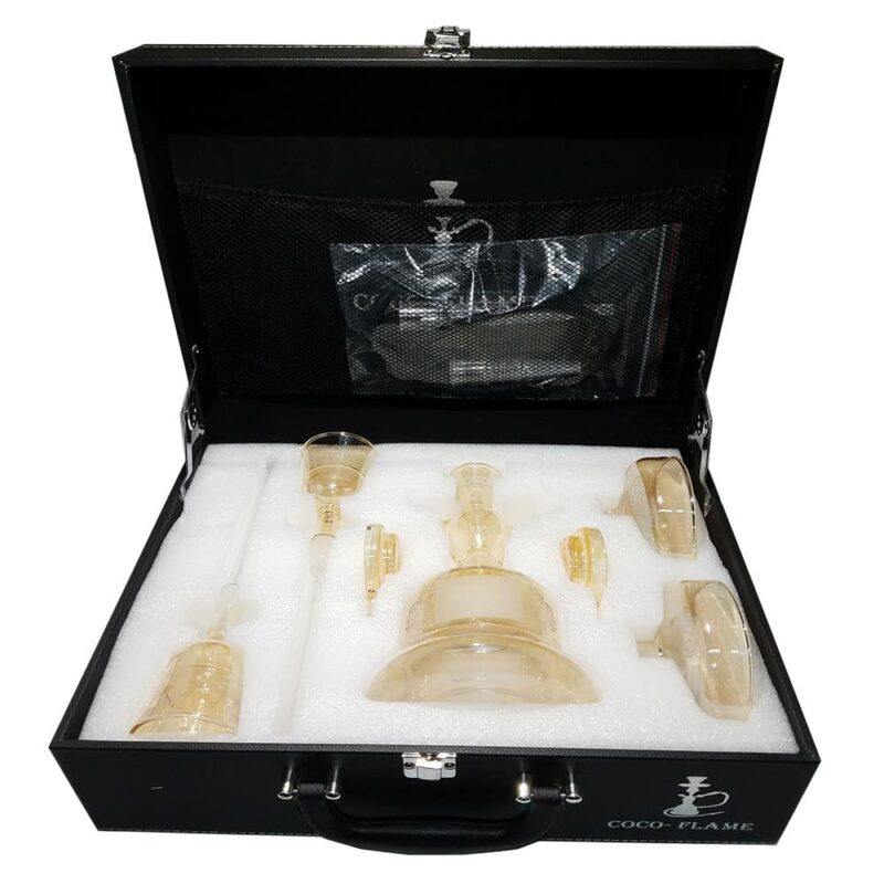 13" COCO FLAME GLASS HOOKAH WITH HARD CASE