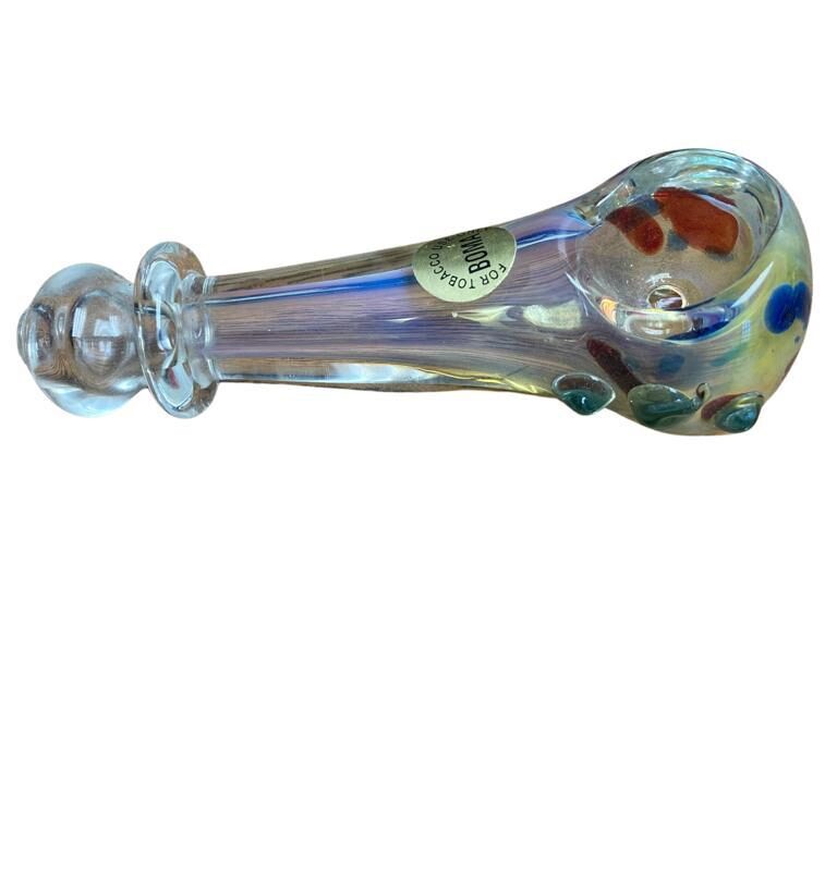 4" HAND PIPE CLEAR WITH DOTS