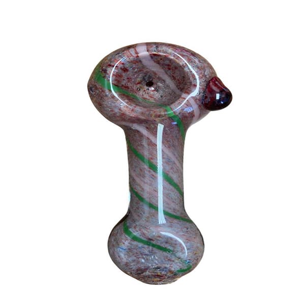 3.5" HAND PIPE PURPLE & BLUE DOTS
