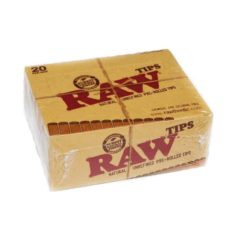 RAW NATURAL UNREFINED PRE- ROLLED TIPS x 20