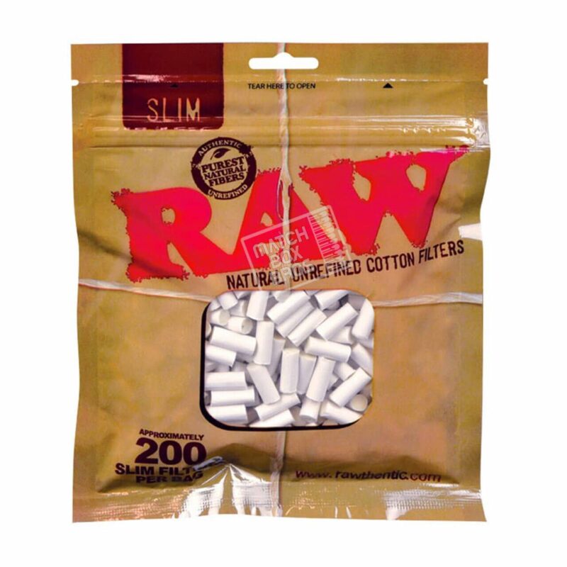 RAW NATURAL UNREFINED COTTON FILTERS x 200
