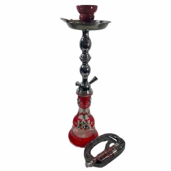 20" FLORAL DESIGN HOOKAH WITH 1 HOSE
