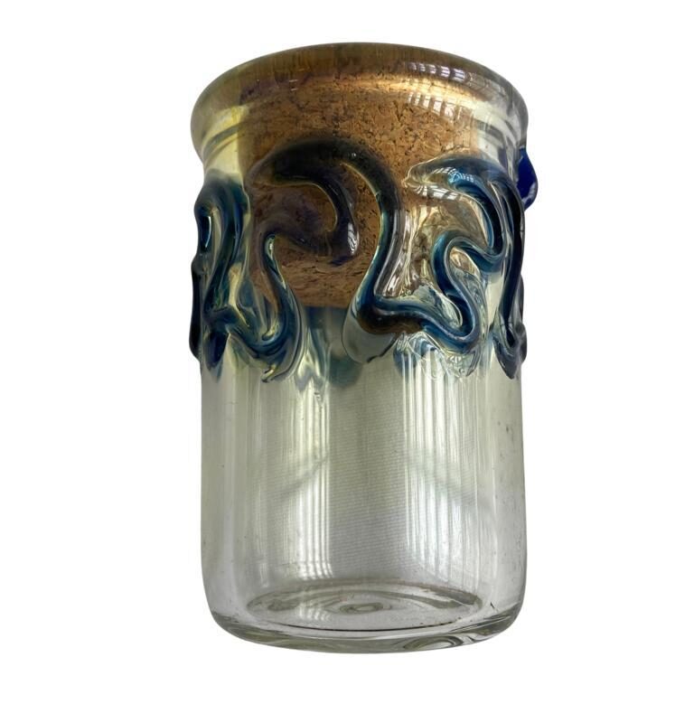 GLASS JAR WITH CORK LID