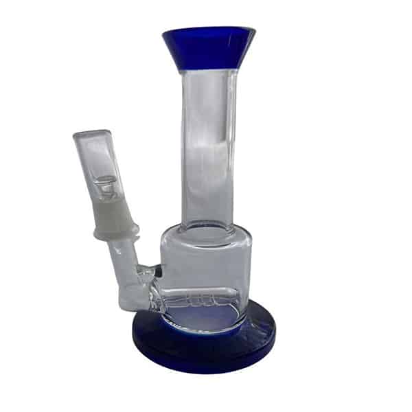 5.5" WATER PIPE BLUE & CLEAR