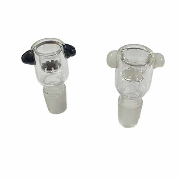 18mm MALE BOWL WITH NUBBY HANDLES & BUILT-IN SCREEN