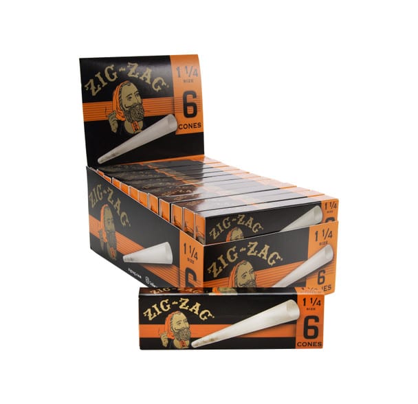 ZIG ZAG ULTRA THIN CONES 1 1/4 x 6 PIECES