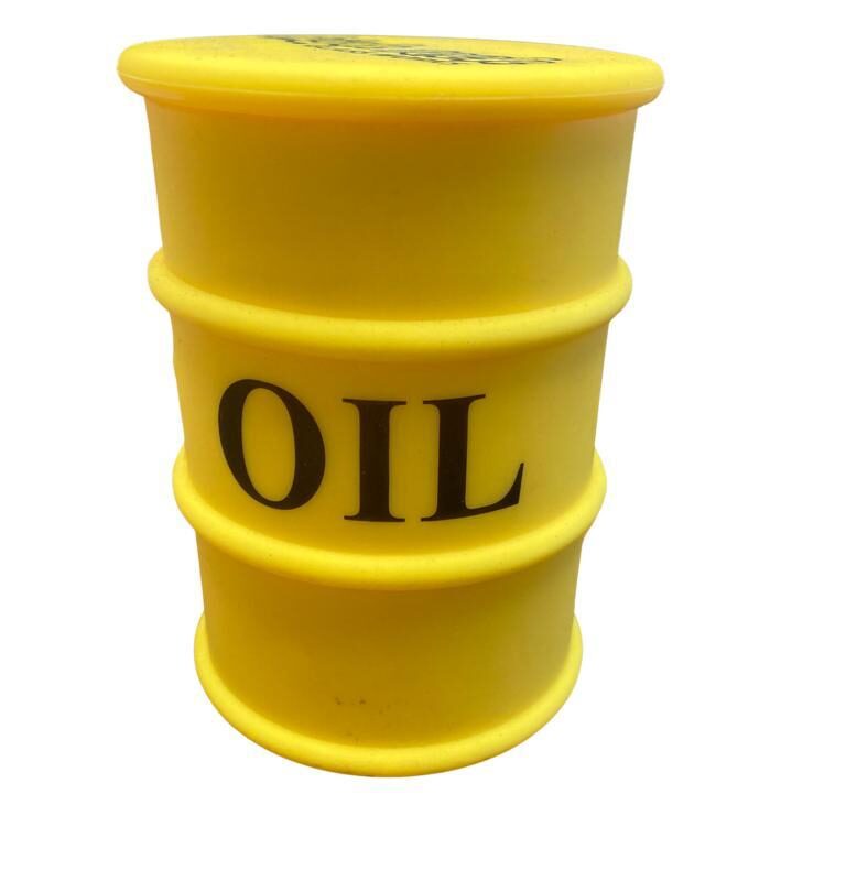 LARGE OIL BARREL SILICONE CONTAINER ASSORTED COLORS
